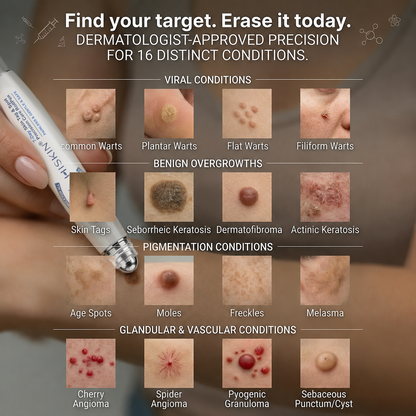 𝐇𝐈𝐒𝐊𝐈𝐍®✨ 𝟕-𝐃𝒂𝘆 𝐒𝗸𝐢𝐧 𝐓𝒂𝗴 & 𝐒𝐩𝙤𝐭 𝐄𝐫𝒂𝐬𝙚𝐫 Painless & Scar-Free Advanced Imperfection Removal Rollerball Pen